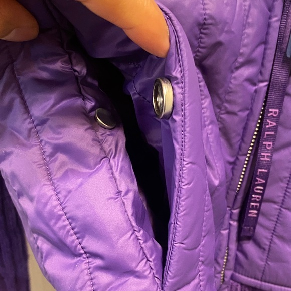 Ralph Lauren Purple Merino Wool Hybrid Wool Funnelneck Jacket - Picture 8 of 11